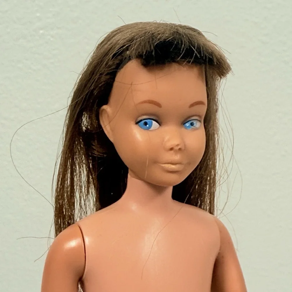 Vintage 1963 Skipper Doll 0950 Light Brunette Straight Leg Mattel Barbie Early